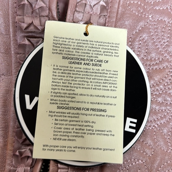 NWT Vintage Nygard Dusty Rise Quilted Leather and Rayon Barbie Jacket - Picture 7 of 9